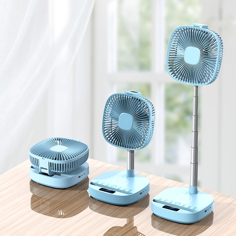 Wireless charging Clock Usb Speaker Led with Table Fan Stand 8