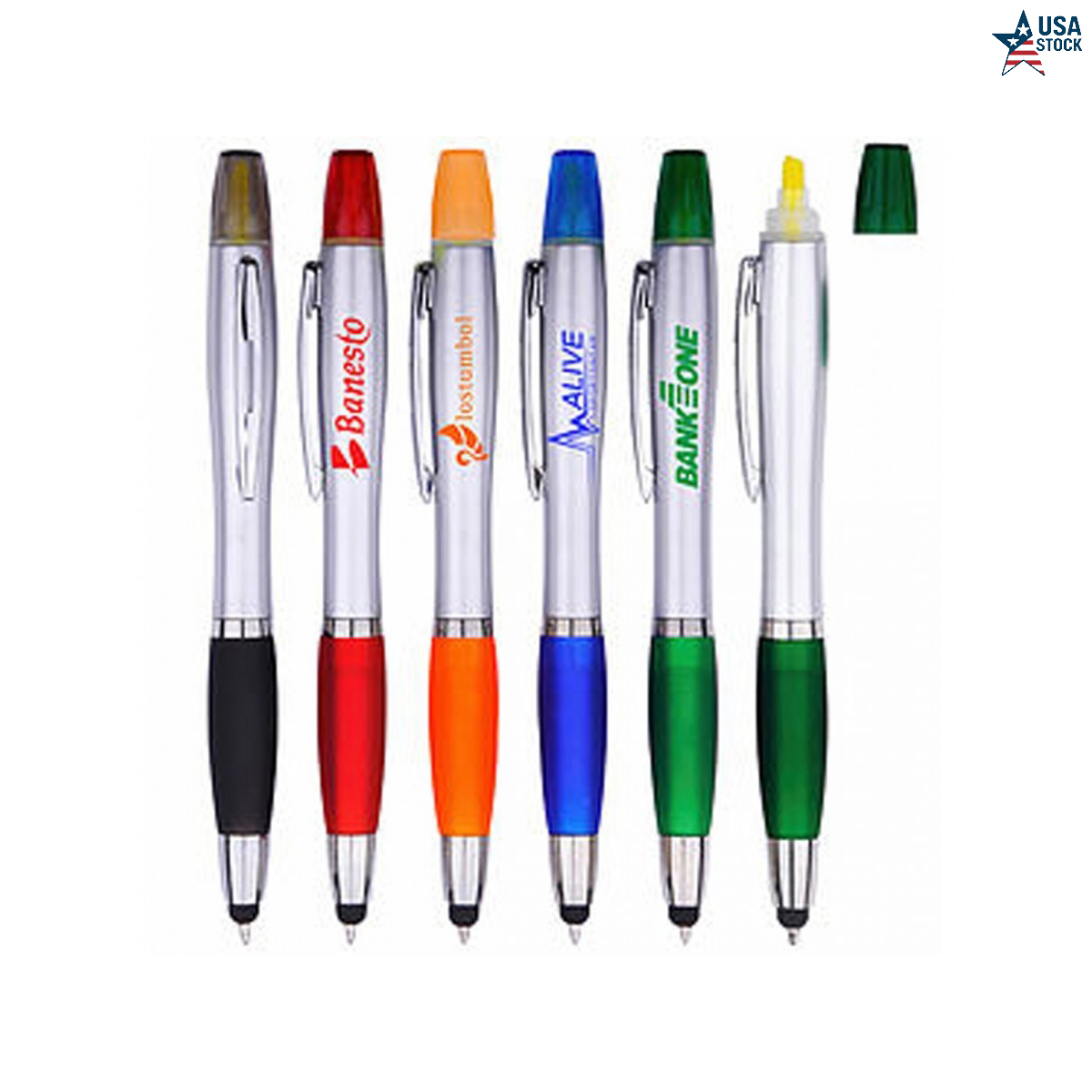 3-In-1 Stylus, Ballpoint Pen and Yellow Highlighter 1