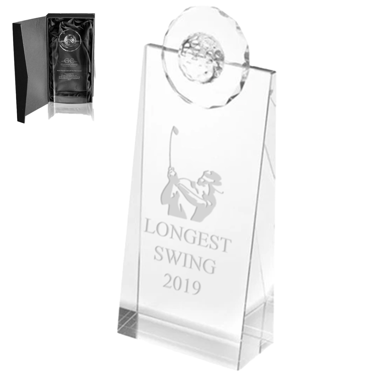 Golf Pinnacle Optical Crystal Glass Awards 2