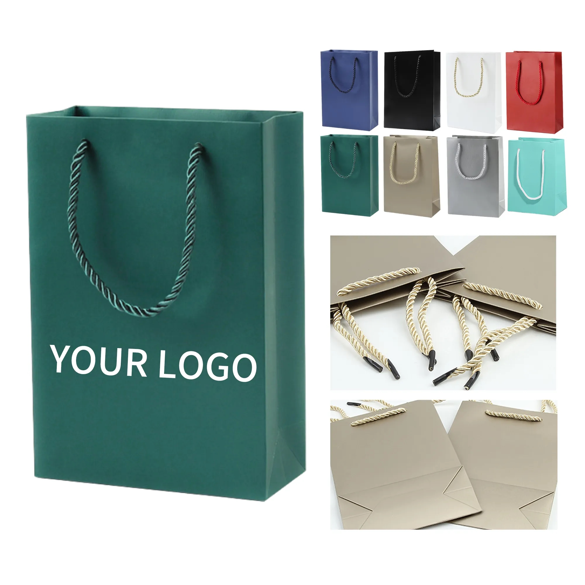 White Paper Gift Box with Logo Option 1