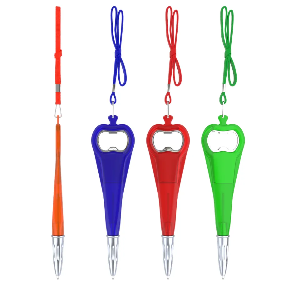 Ballpoint Pen With Opener & Lanyard 1