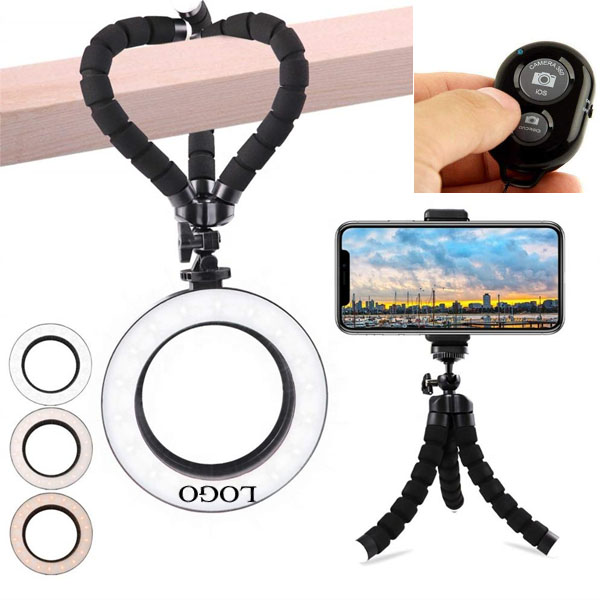 8" Selfie Ring Light + Tripod + Bluetooth Remote Shutter 1