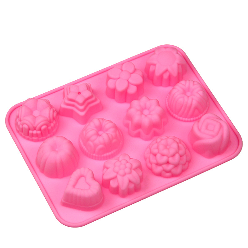 12 Grid Handmade Soap Mold Silicone Cake 3