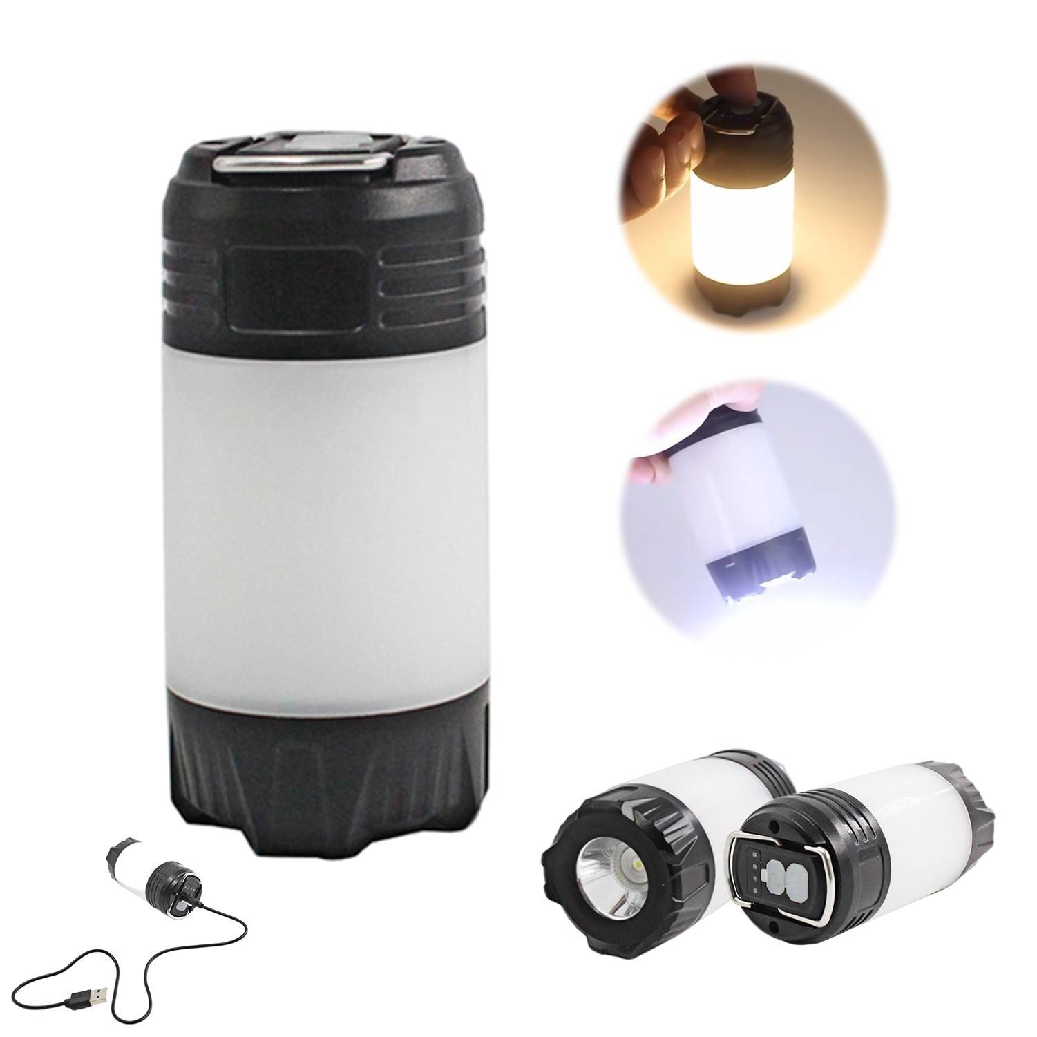 Rechargeable Led Lantern with Flashlight 4