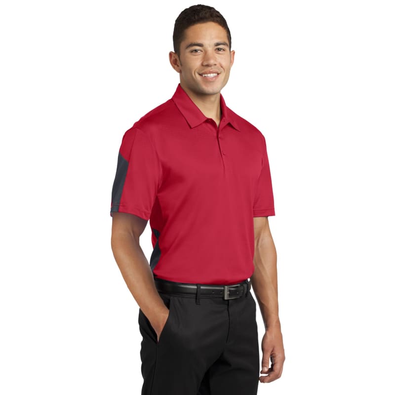 Sport-Tek PosiCharge Active Textured Colorblock Polo. 43