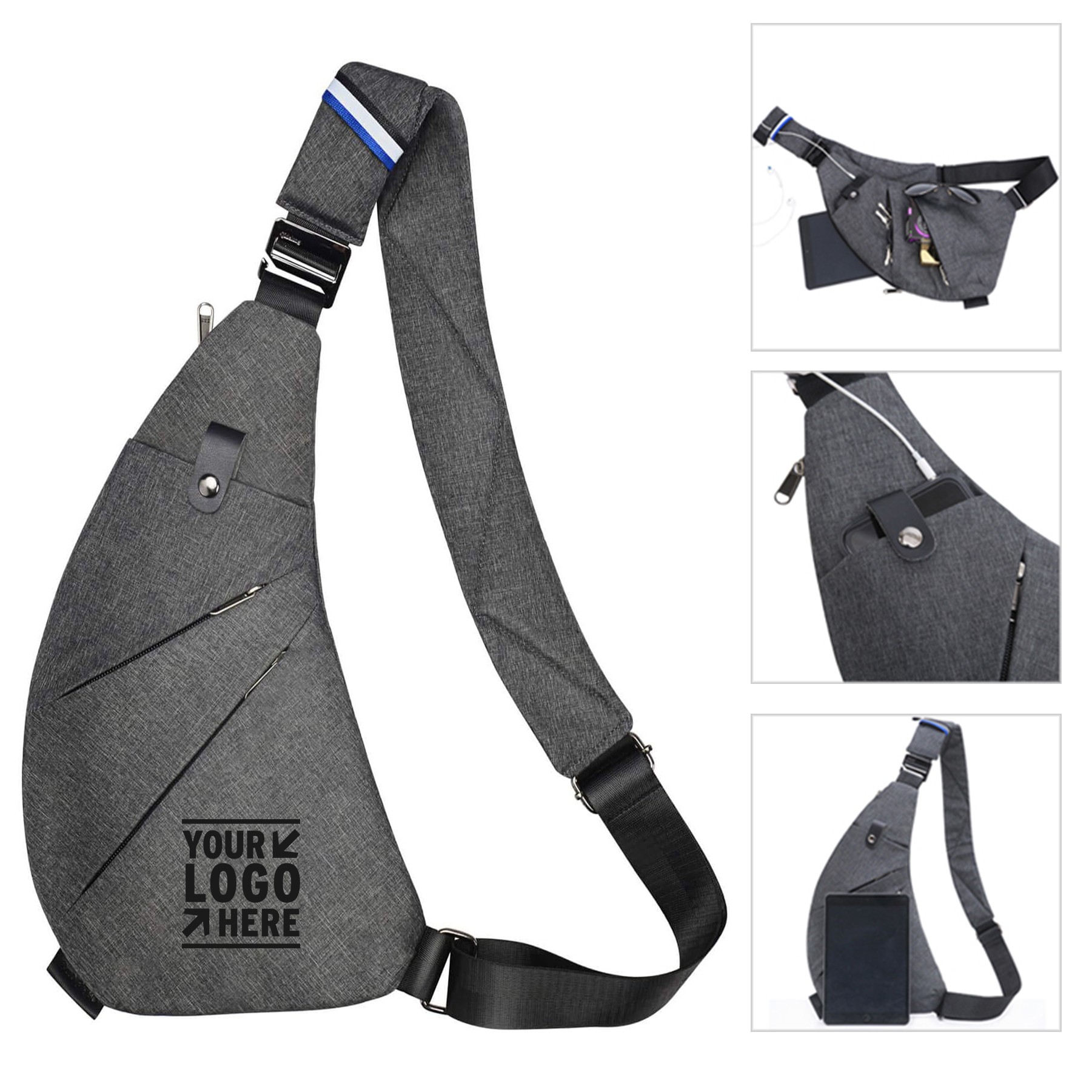 Chest Backpack Casual Daypack Shoulder Crossbody Lightweight Anti Theft Outdoor Sling Bag 3