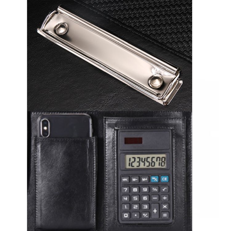 All-in-One Luxury Business Leather Zippered Padfolios Set 6