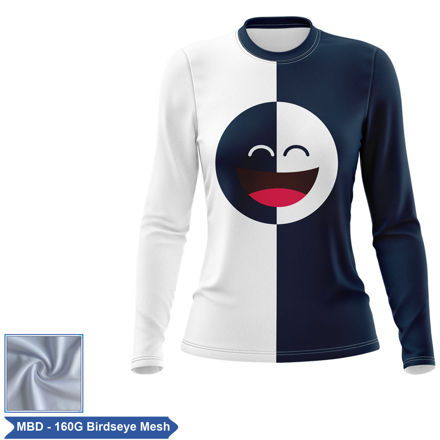 Women's Sublimation Long Sleeve T-Shirt - 160G Birdseye Mesh 1