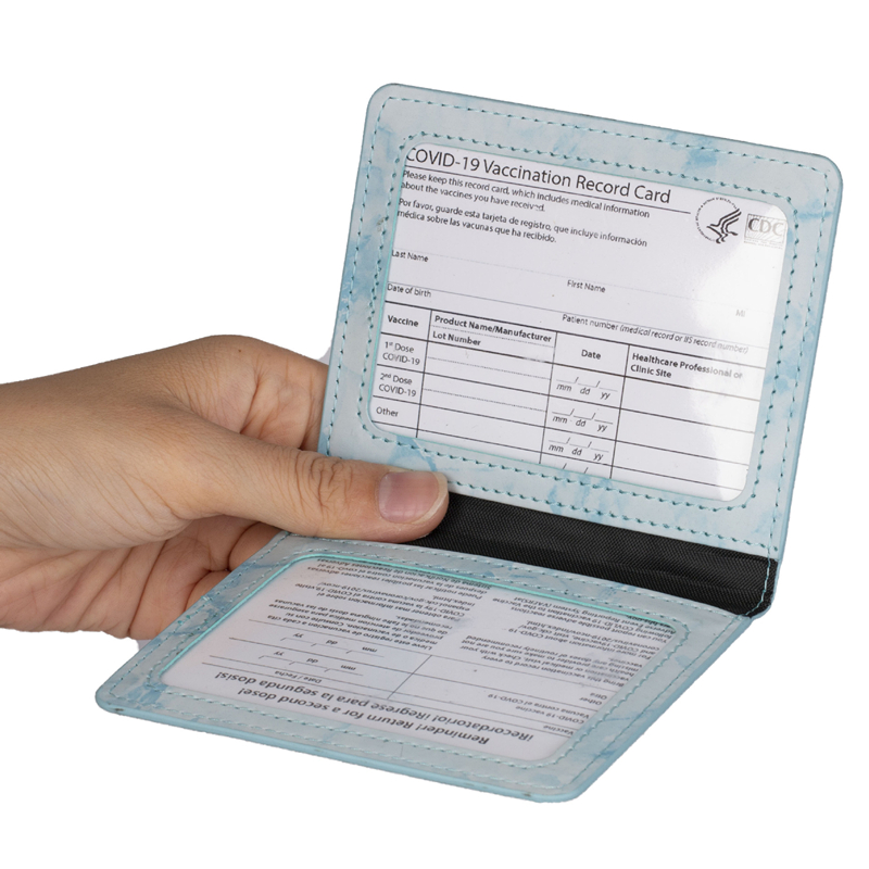 Various Colors PU Leather Vaccine Card Holder 6