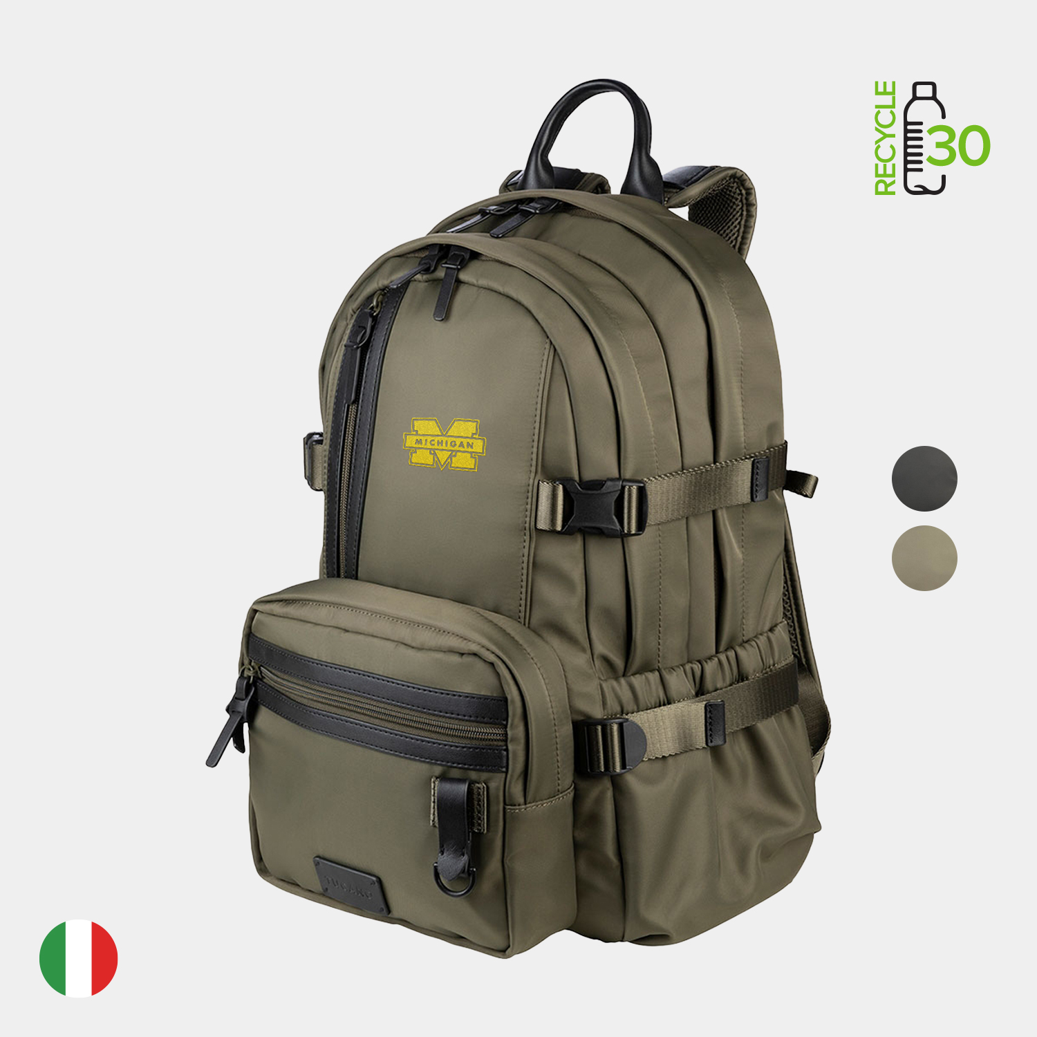 TUCANO® - Italy DESERT PREMIUM Recycled Sporty Executive Backpack 11