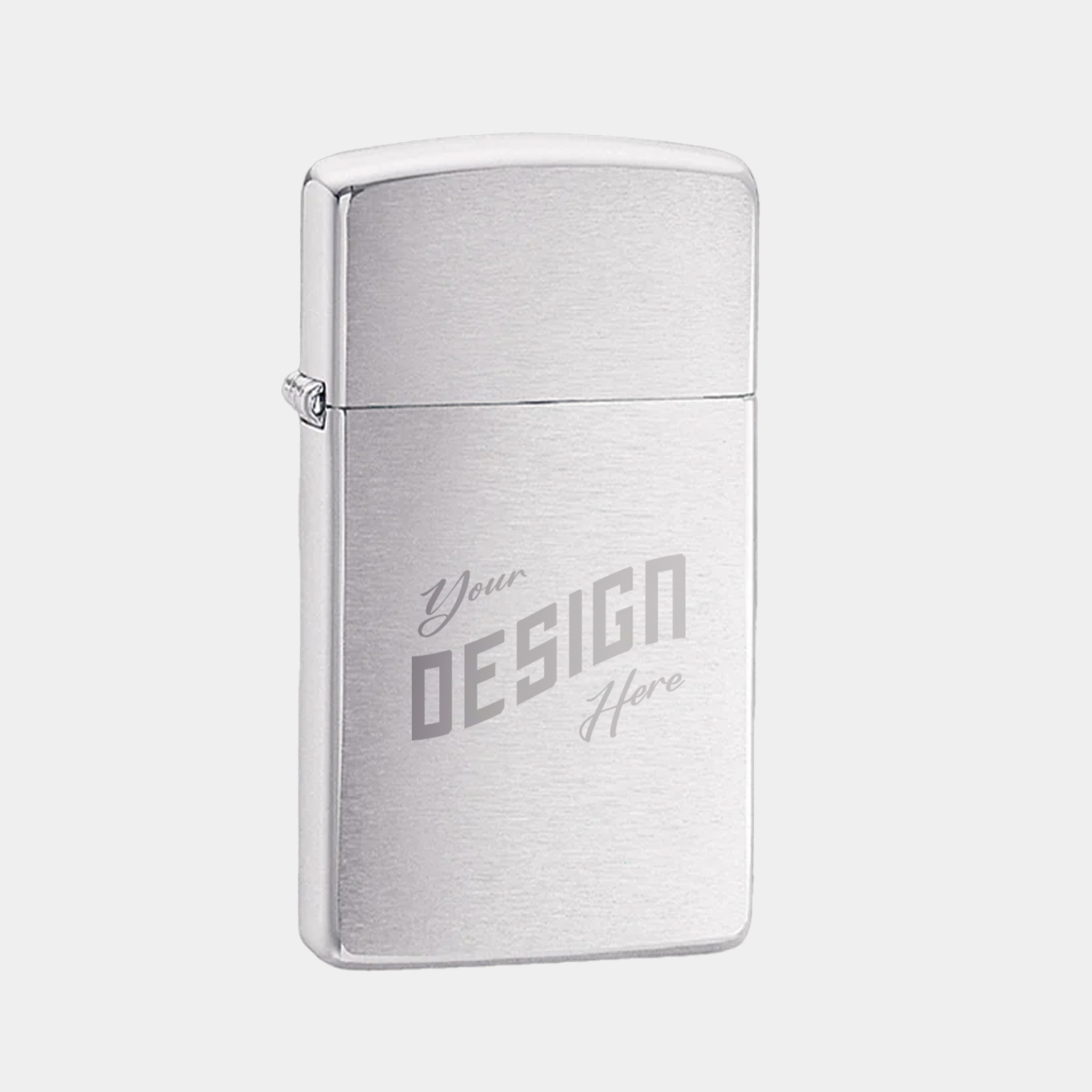 Zippo® USA-Made Slim Matte Chromes Windproof Lighter 2