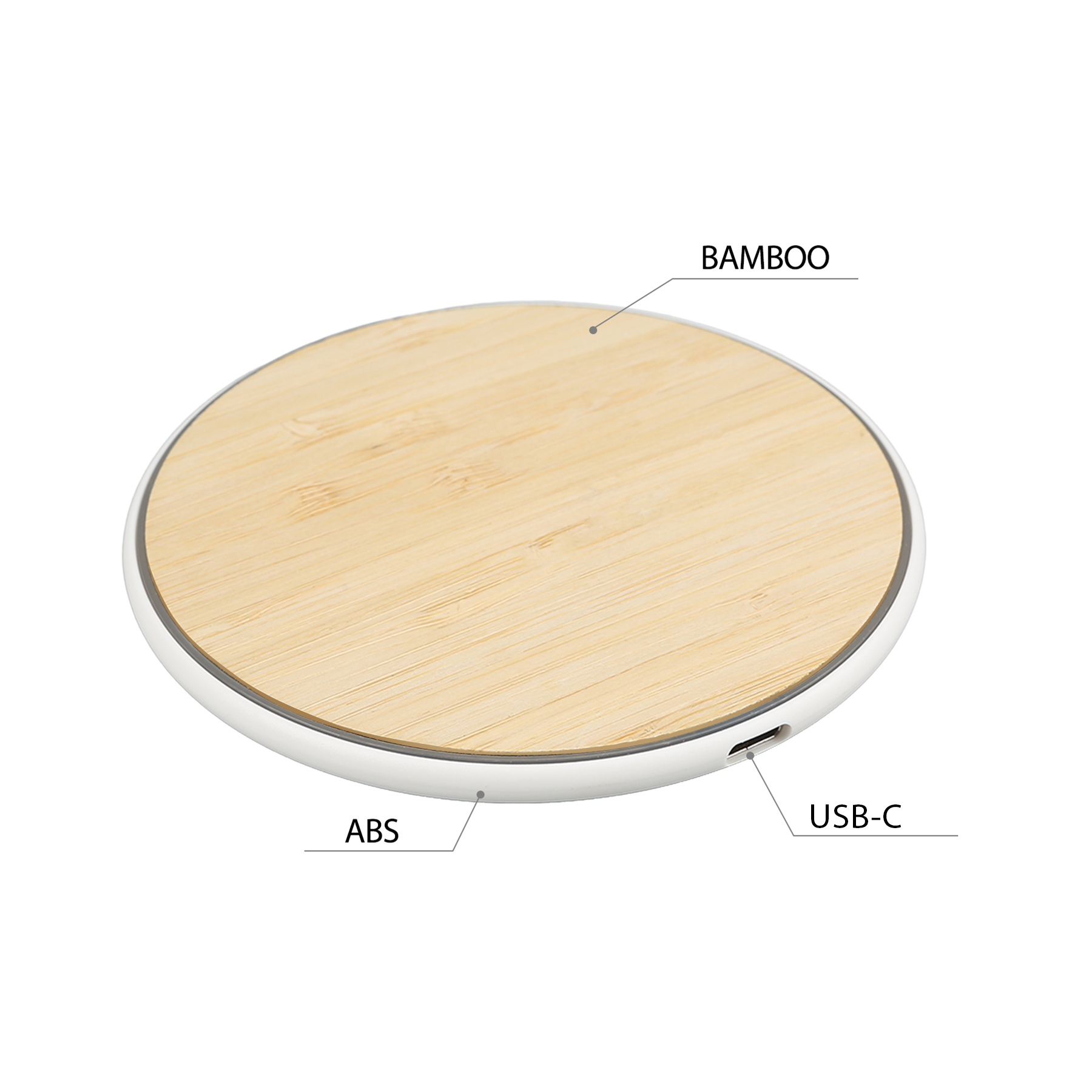 Bamboo 15W Wireless Charging Pad 7