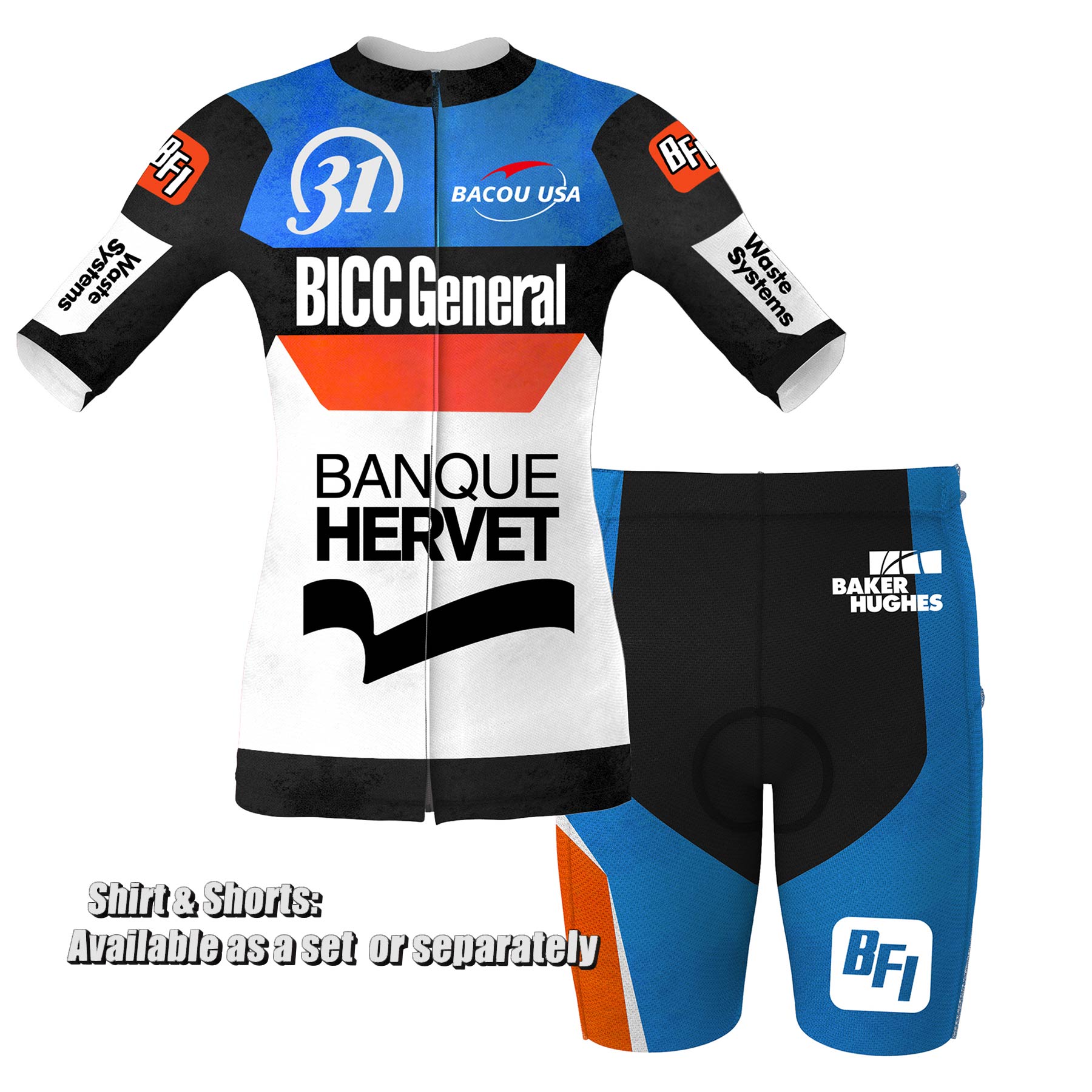 Full Color Dye Sublimated Custom Cycling Jersey Set 4