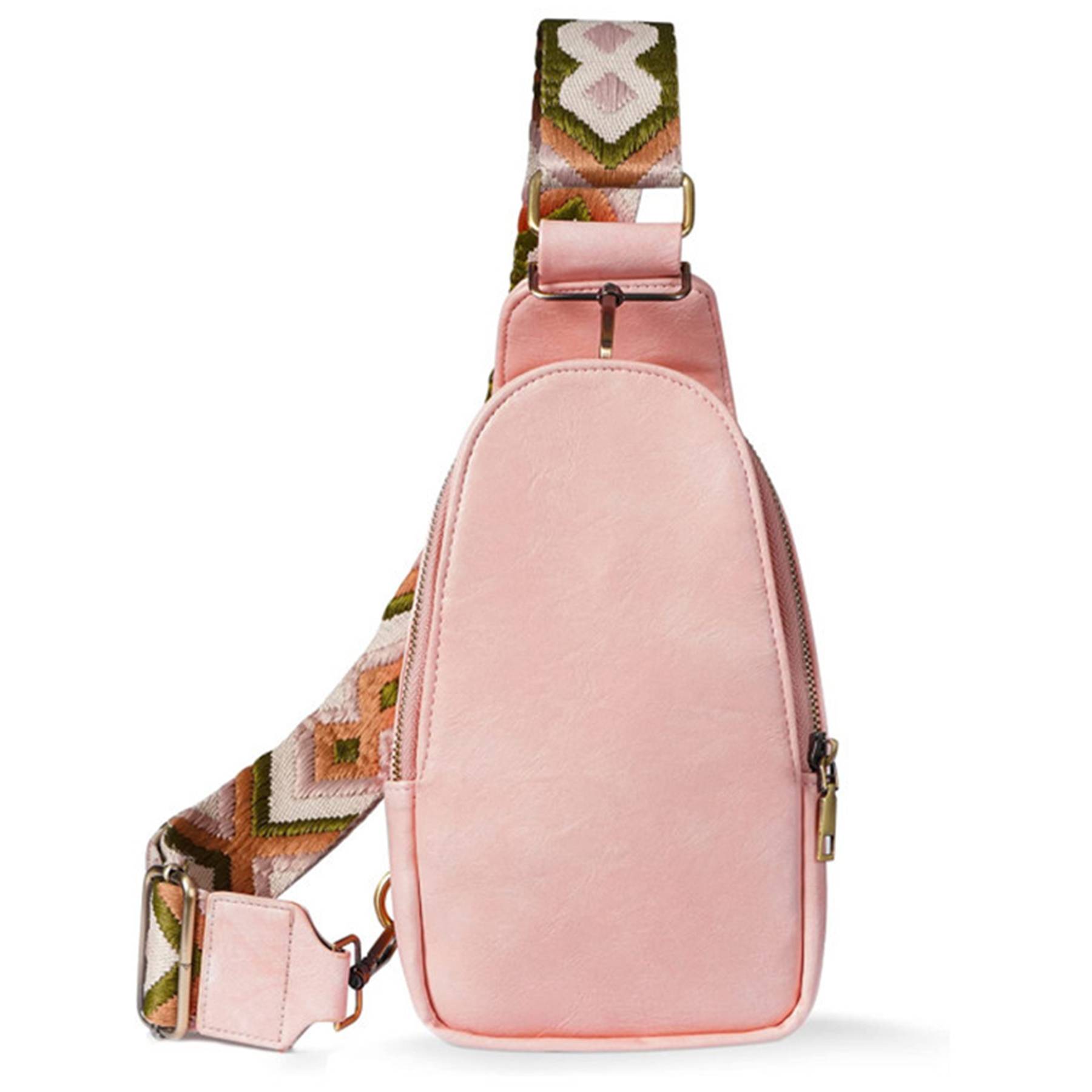 PU Leather Small Crossbody Sling Backpack Multipurpose 3