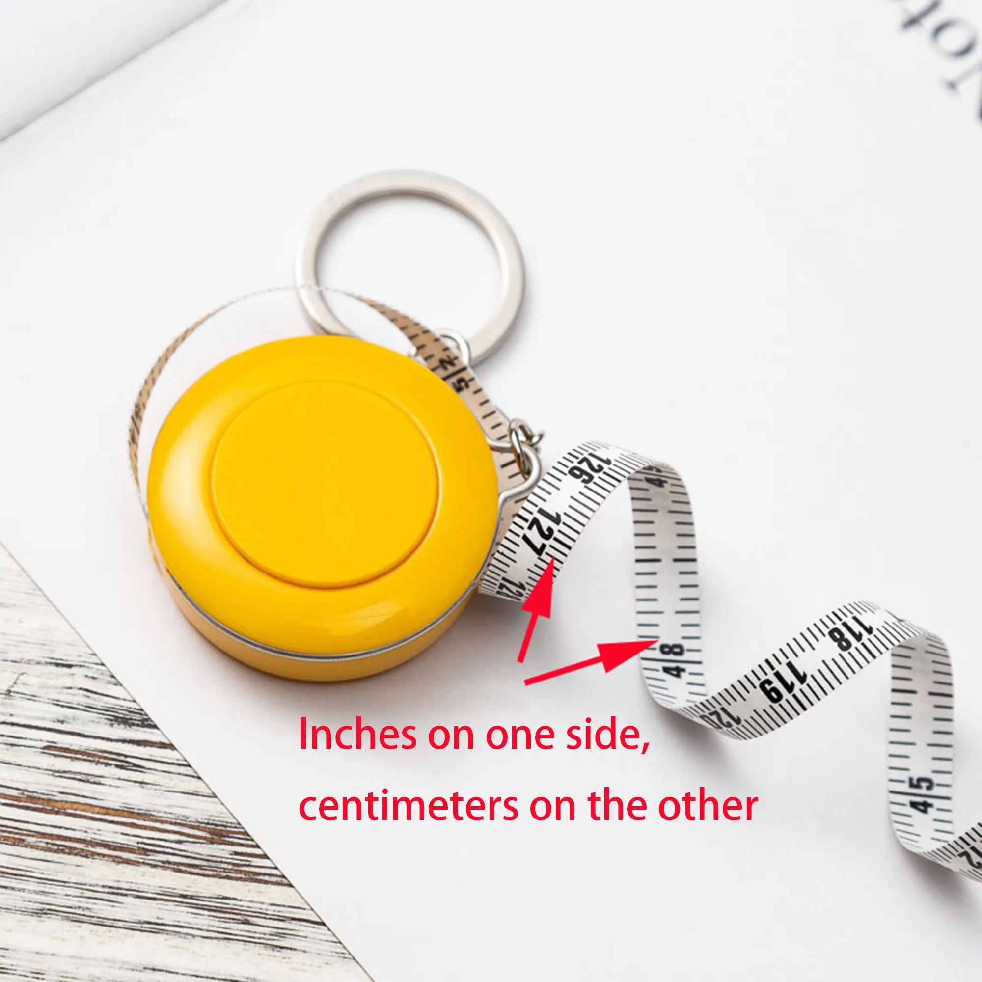 Small Keychain Automatic Retractable Tape Measure 1