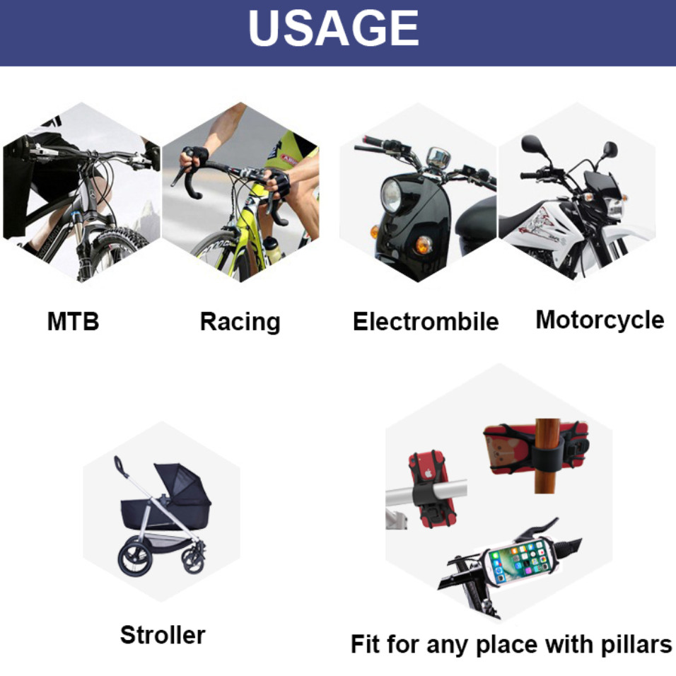 2020 silicone universal mobile phone holders for bike 3