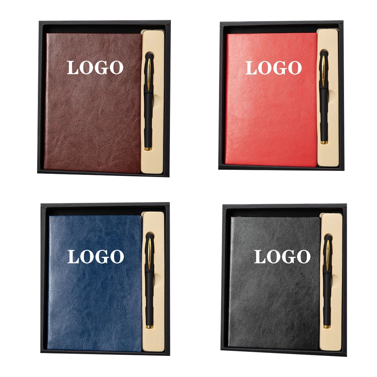 A5 Leather Notebook Pen Gift Set 2