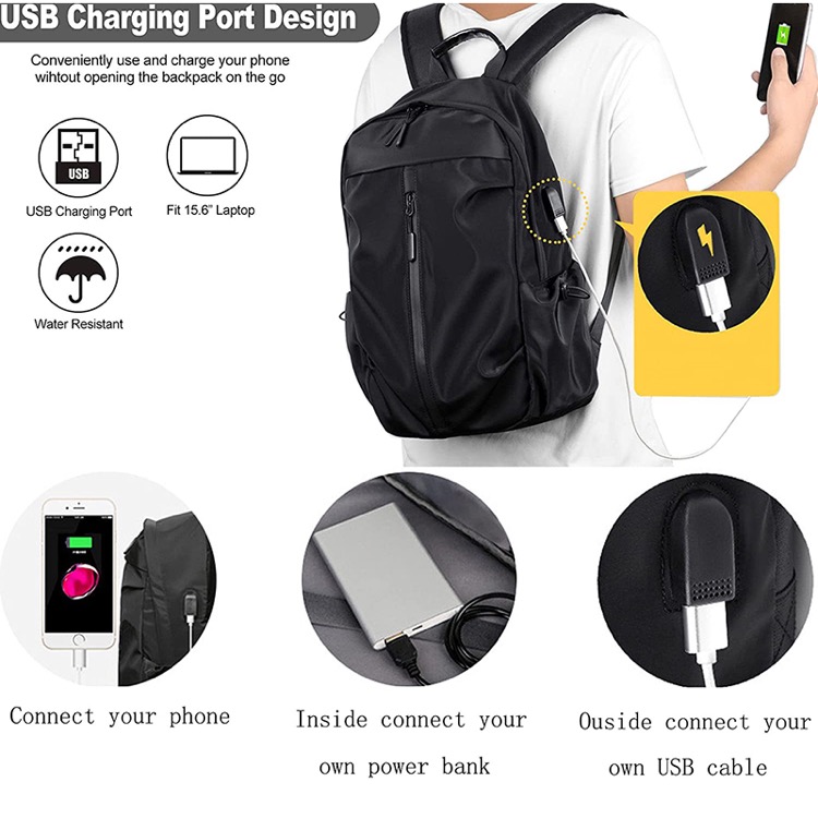Large Travel Laptop Backpack w/USB Charging Port 26