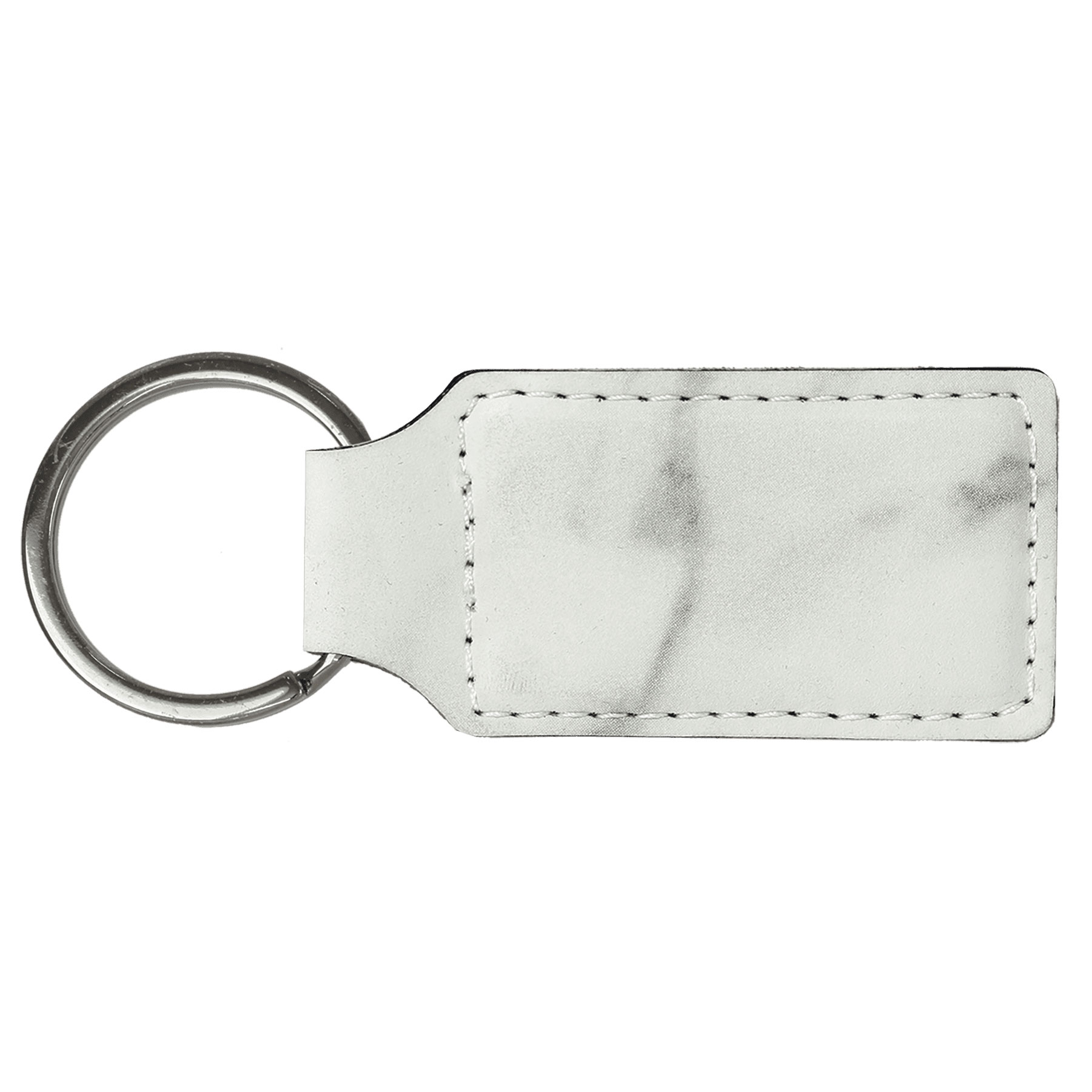 Marble Leatherette Rectangle Keychain 2