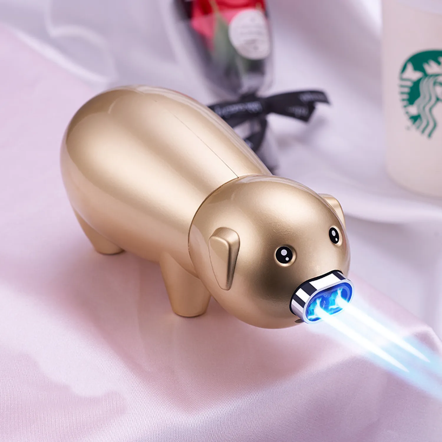 Pig Double Flame Windproof Lighter 5