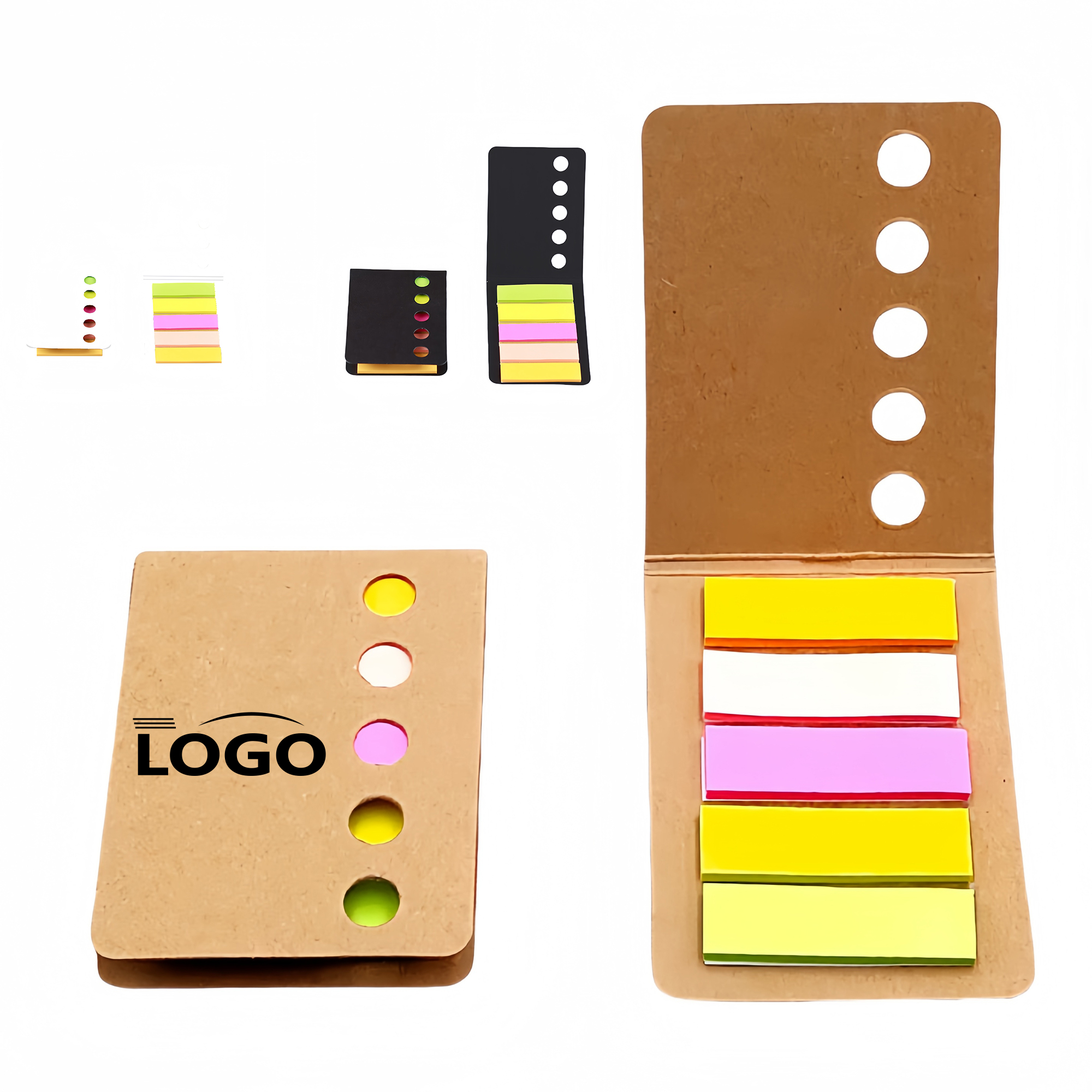 Kraft paper colorful strip combination sticky notes 2