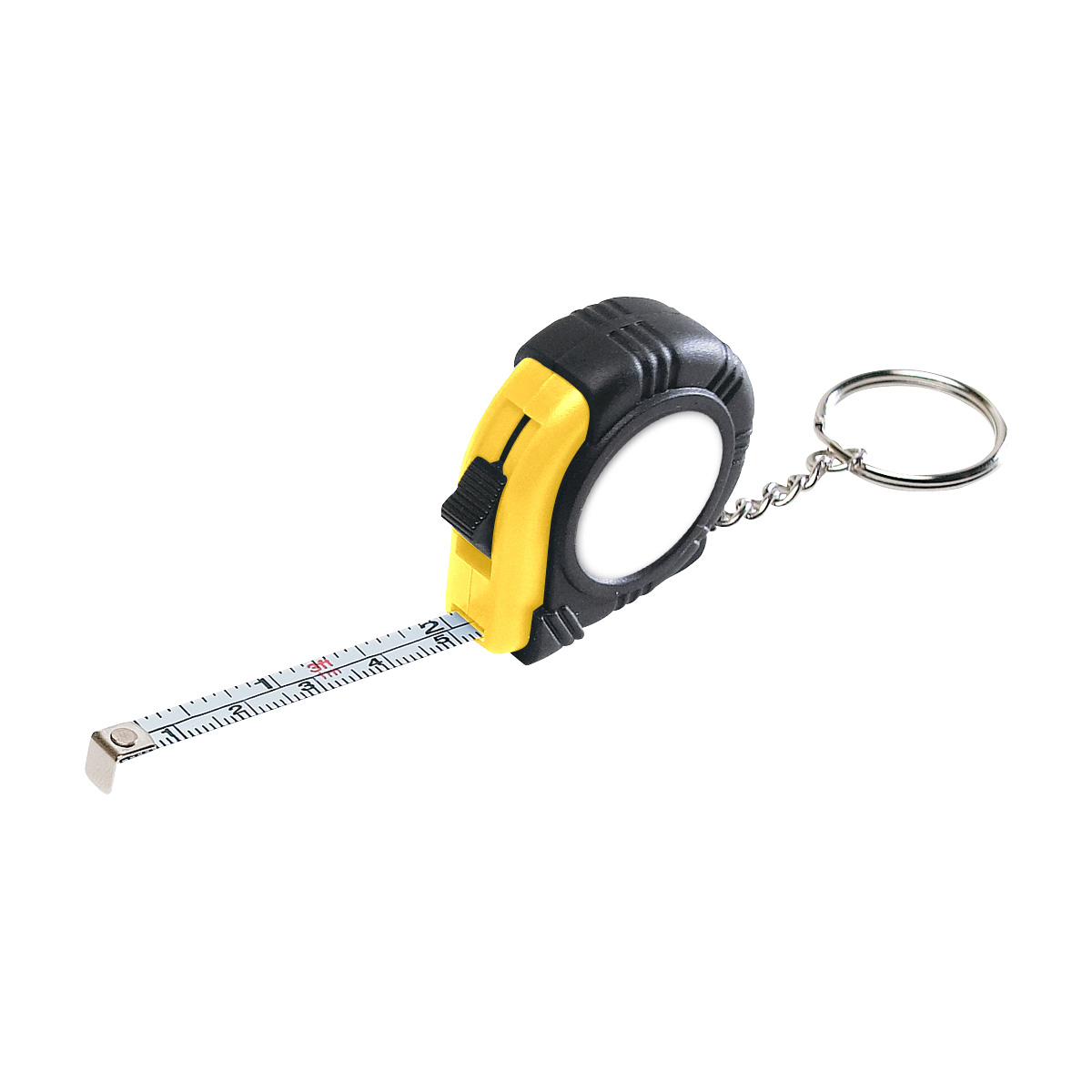 Rubber Tape Measure Key Tag With Laminated Label 6