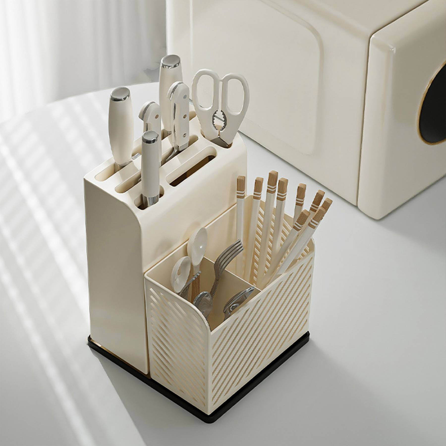 Plastic Combination cutlery storage shelves 1