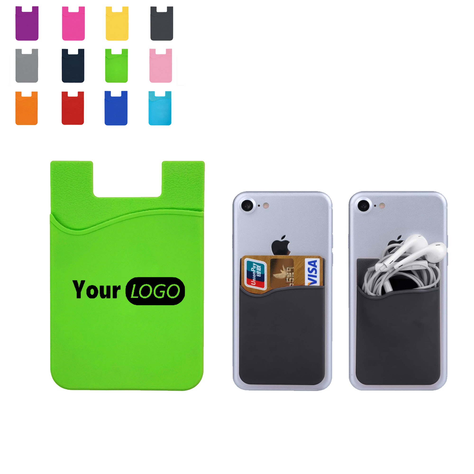 Silicone Phone Wallet Phone Sticker 1