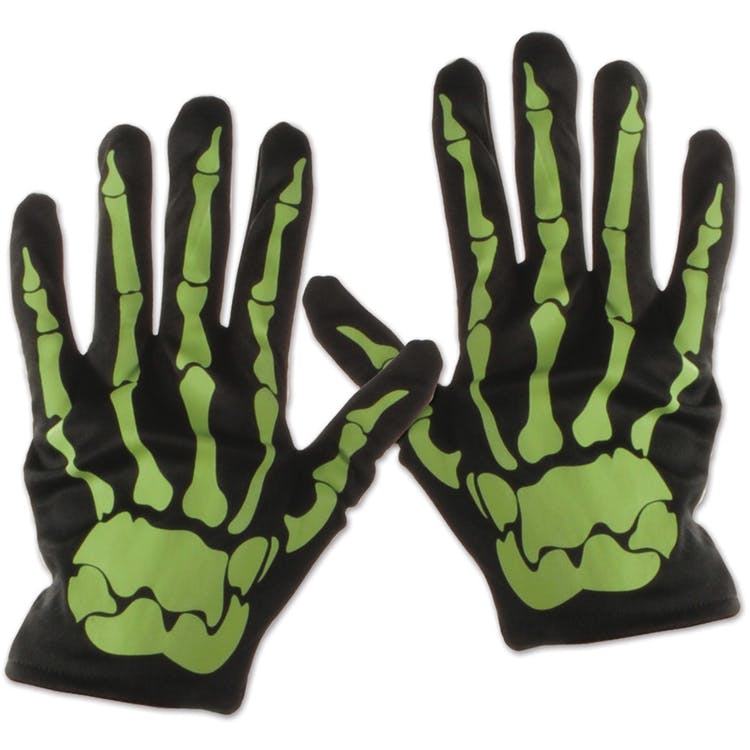 Skeleton Gloves - Black Glow 2