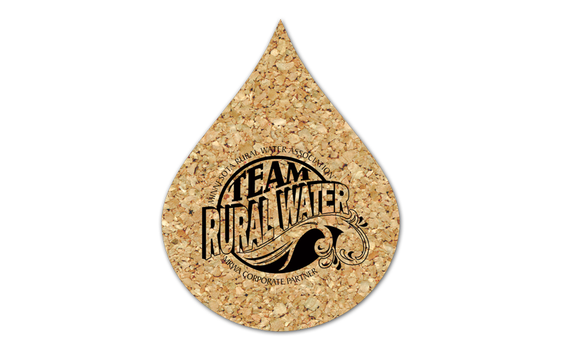 Flame/Water Cork Coaster 4FM