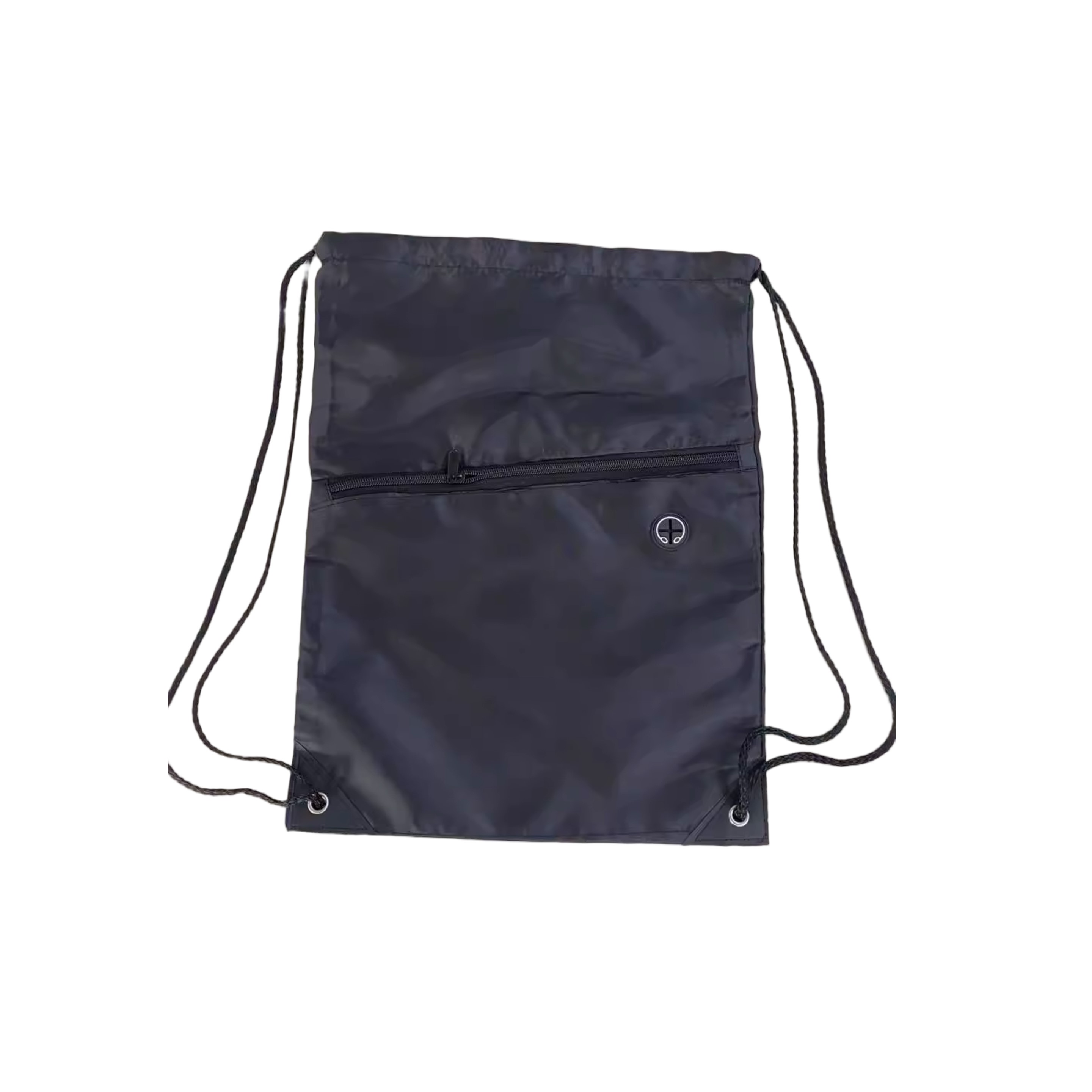Drawstring Backpack with Front Zipper 2