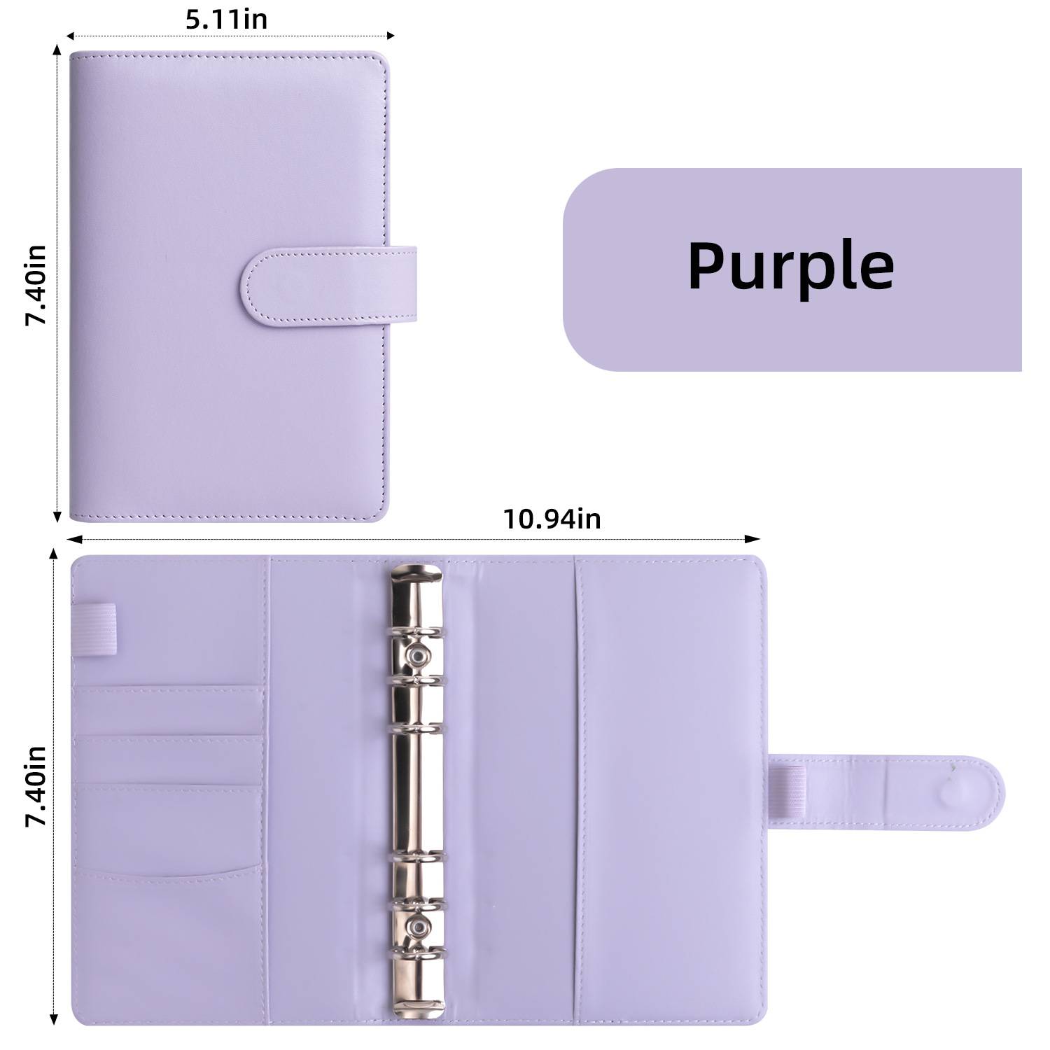 A6 PU Leather 3 Ring Binder/Notebook 5