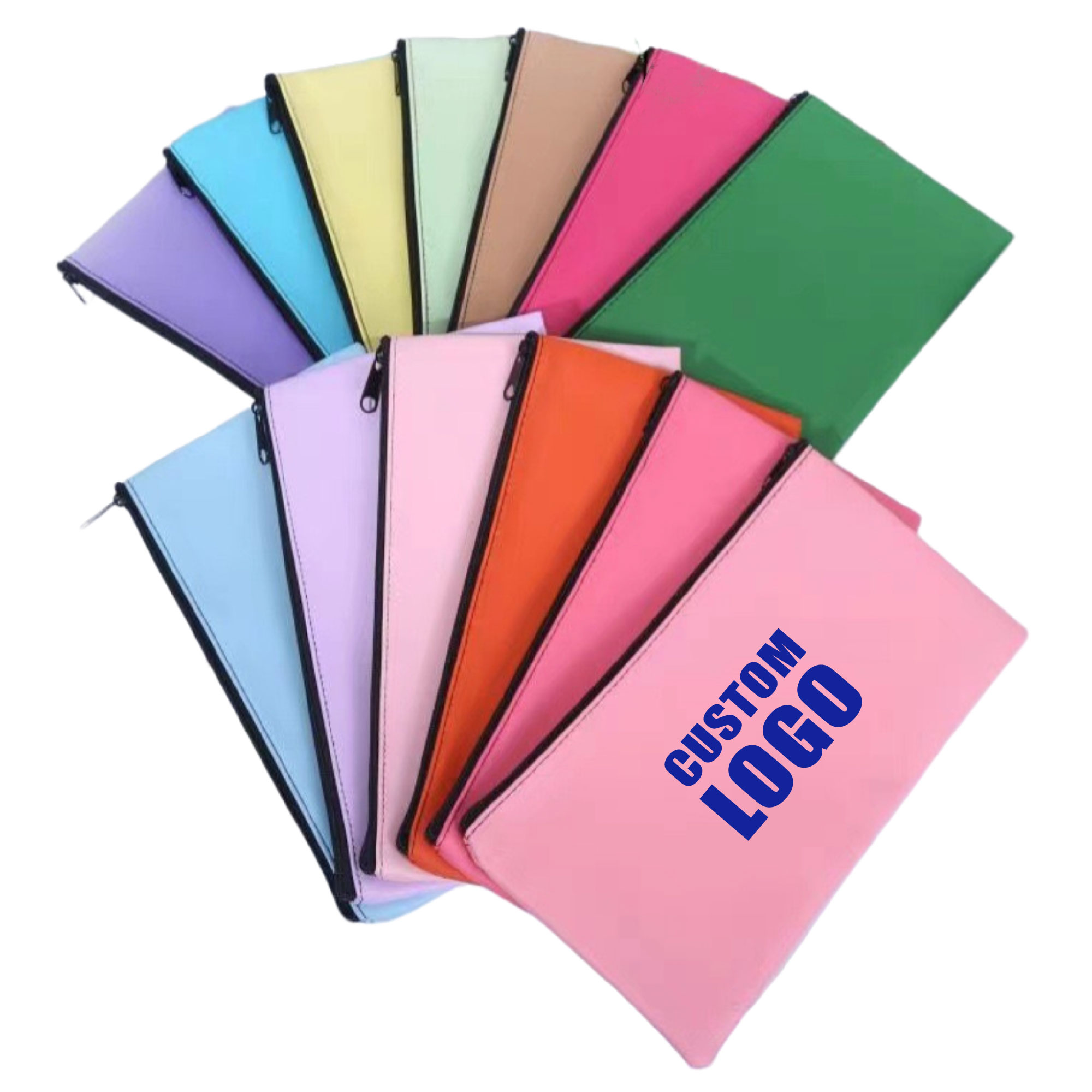 Leather Zipper Bank Deposit Money Bag 2