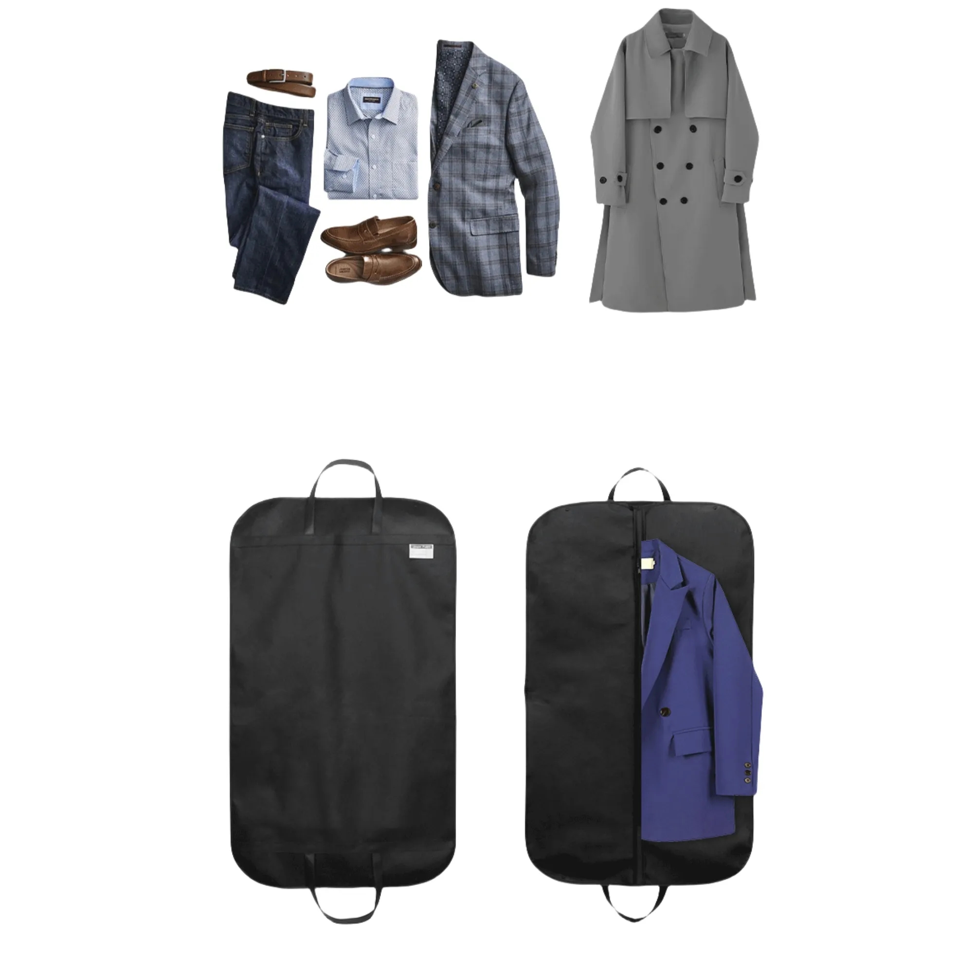 Non-Woven Fabric Travel Garment Bags Environmentally Friendl 1