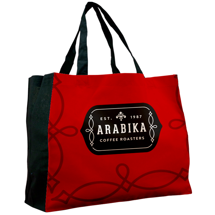 Wide Vibrant Color Cotton Tote 2