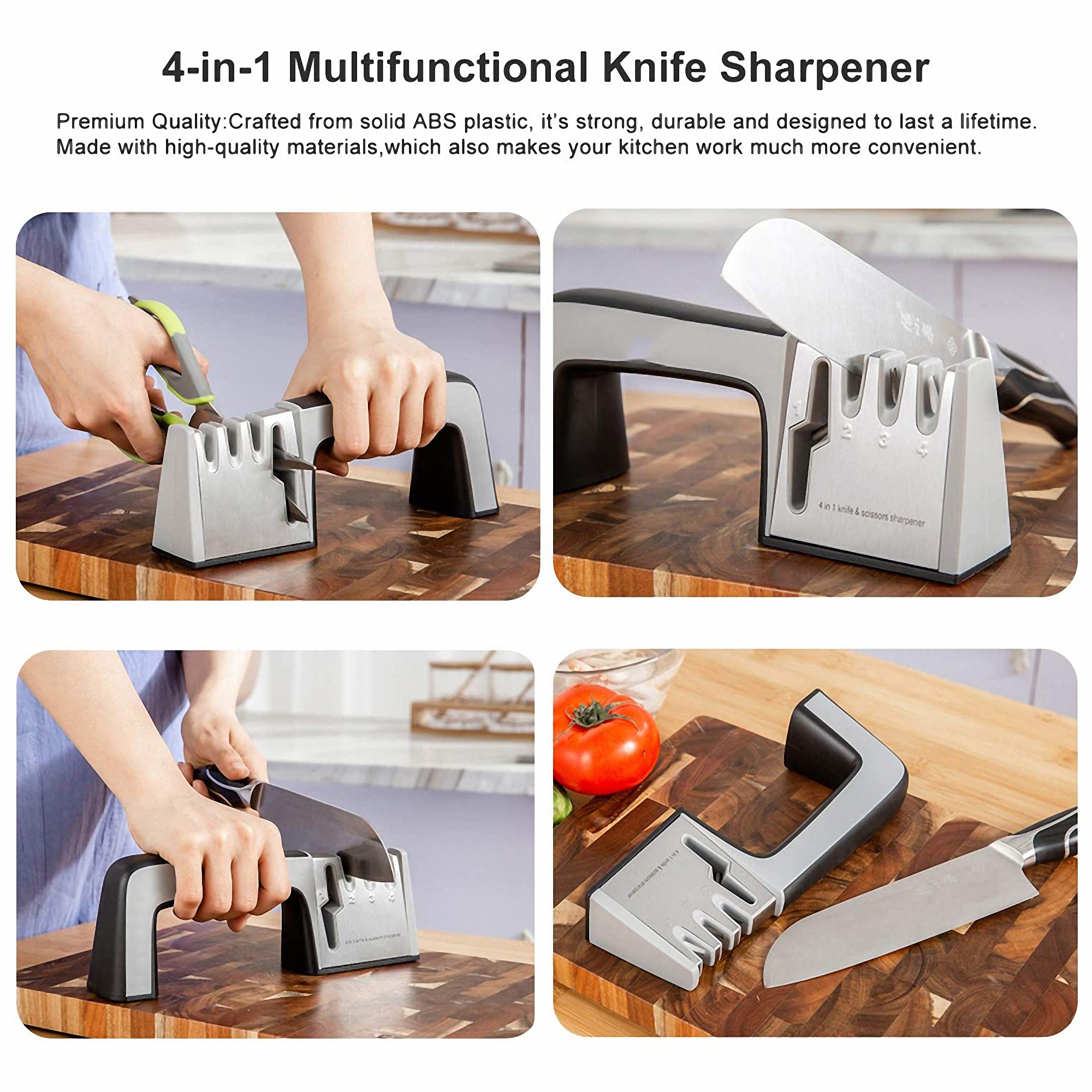4-in-1 Professional Stainless Steel Knife Sharpener 2