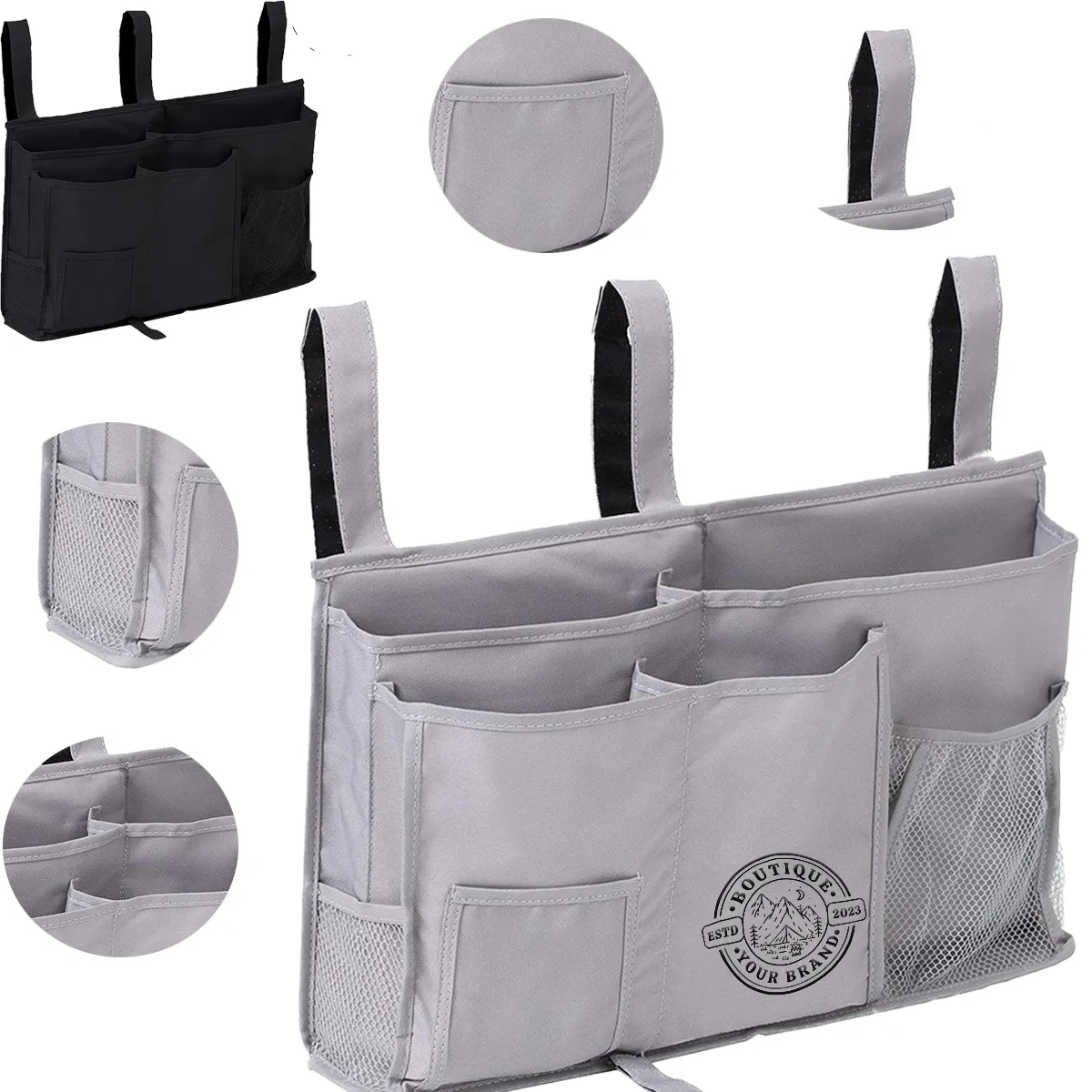 8 Pockets Waterproof Hanging Shelf Bedside Storage Caddy 7