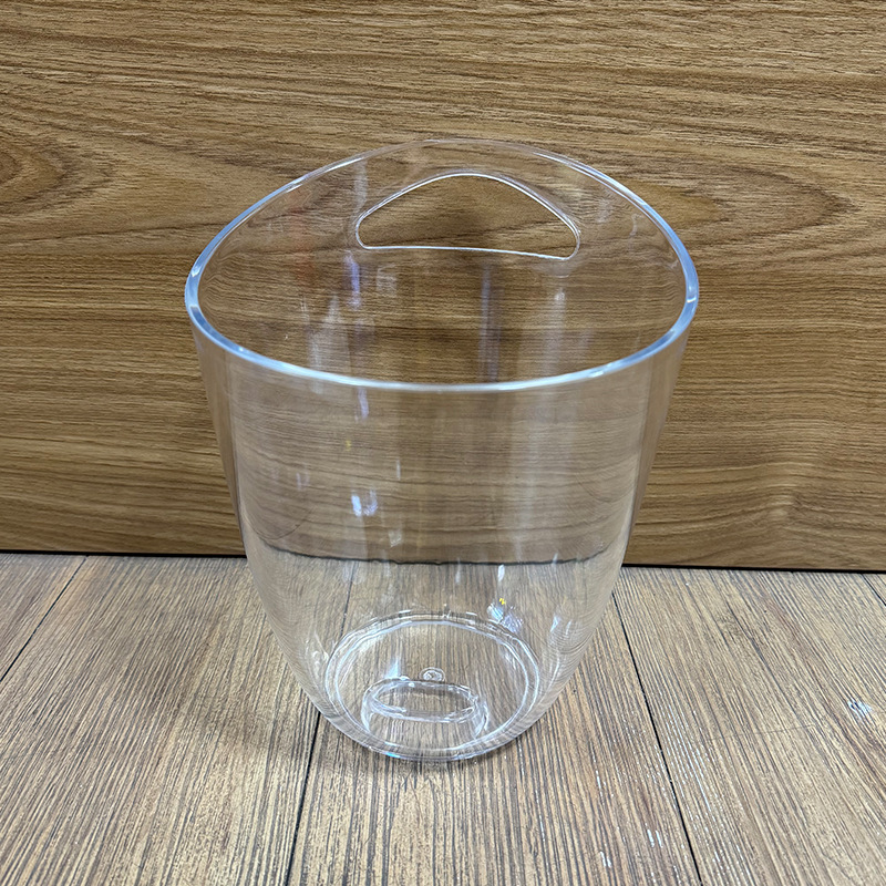 Clear Acrylic Beverage Ice Bucket with Handles 6
