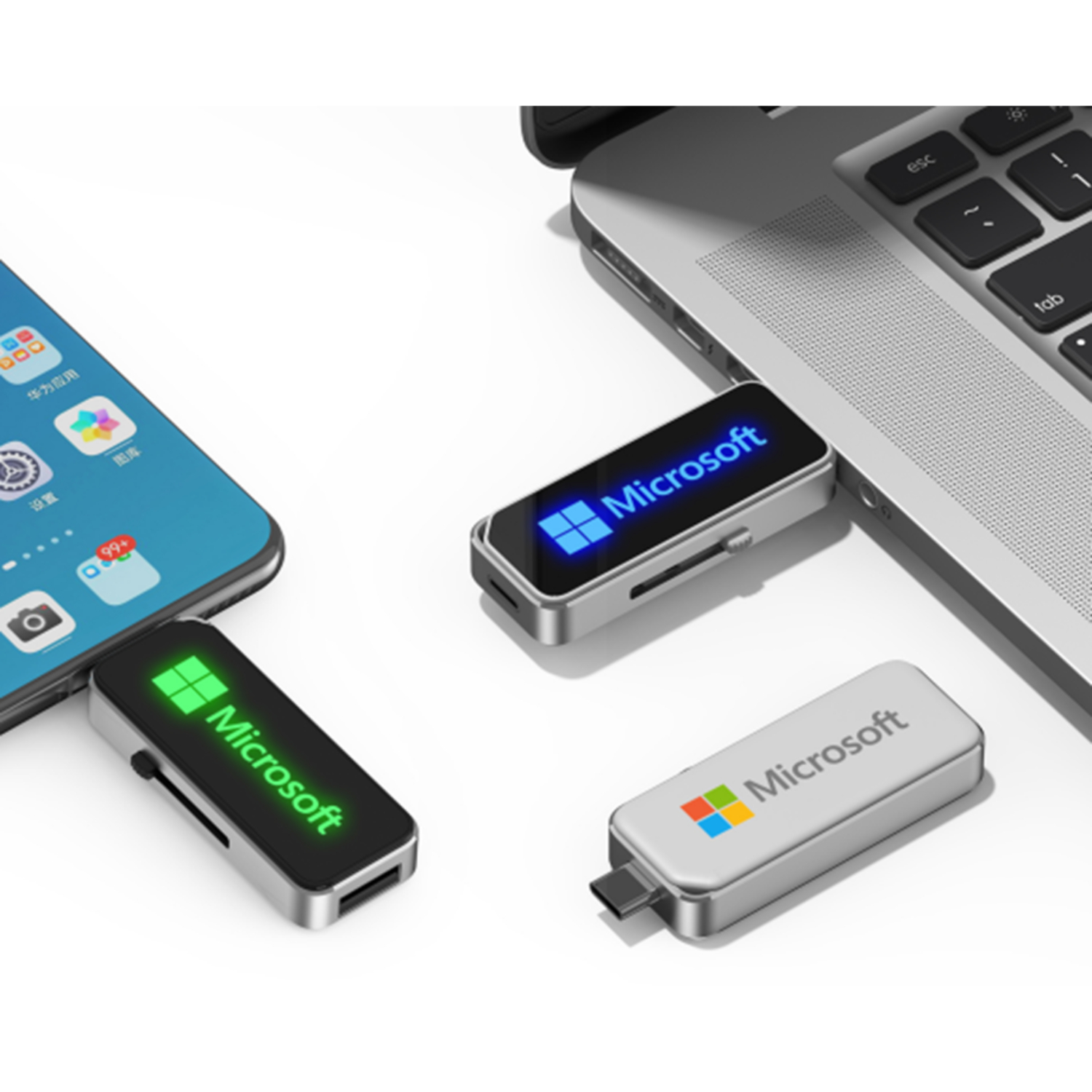Type-C LED Logo OTG USB Flash Drive 2