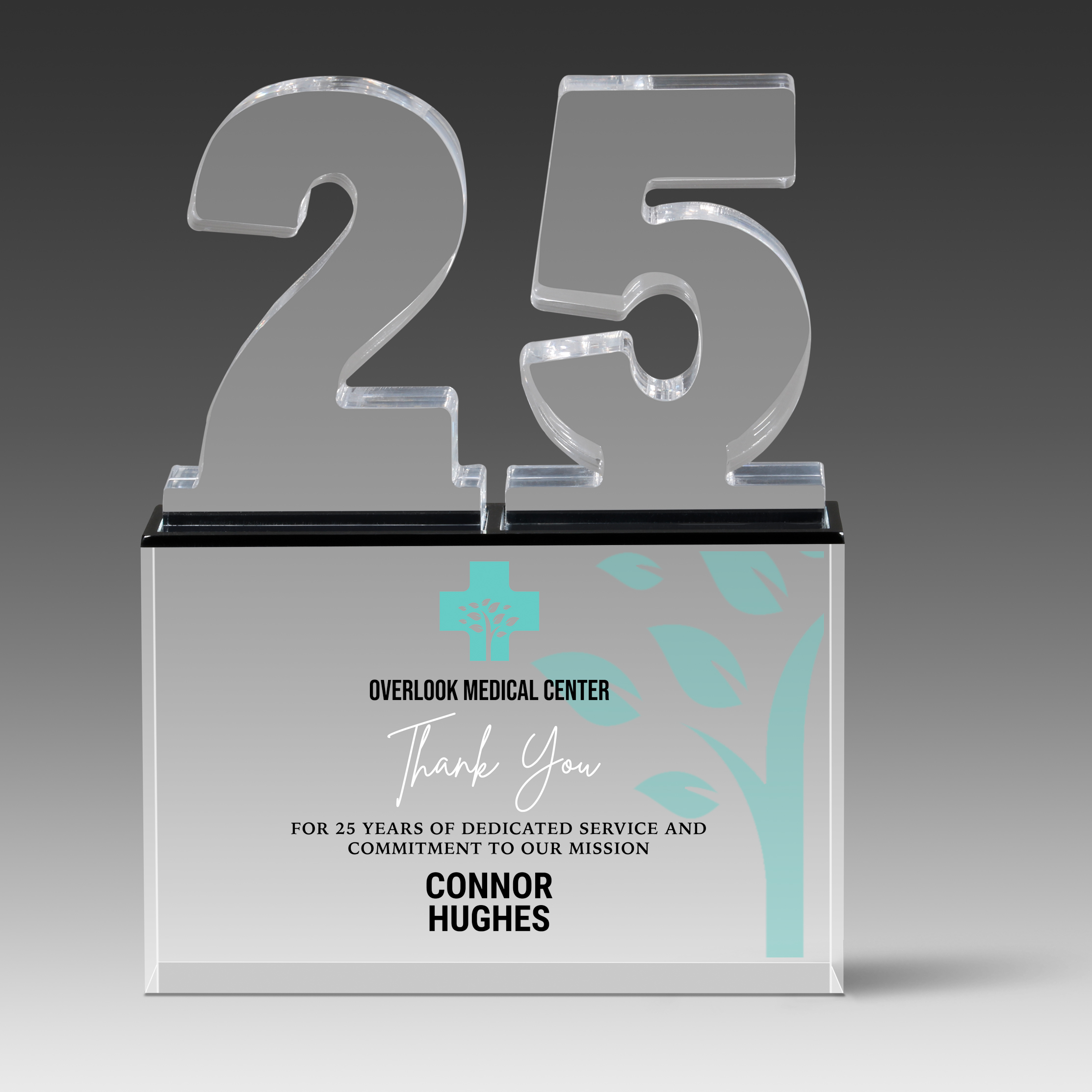 Recognition Number Award 25 (6" x 8" x 1") 2