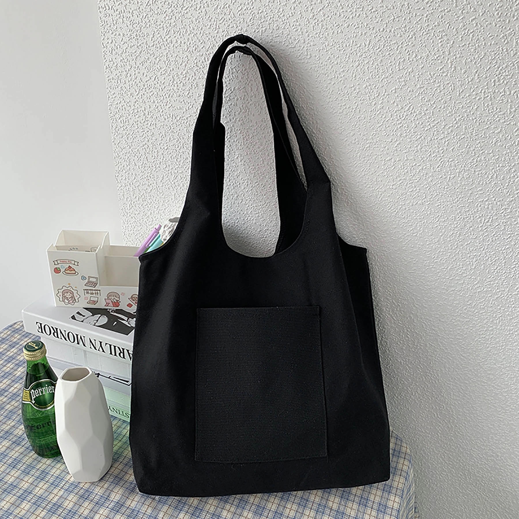 Canvas Tote Bag Aesthetic Personalized Reusable, custom tote bag with logo imprint 3