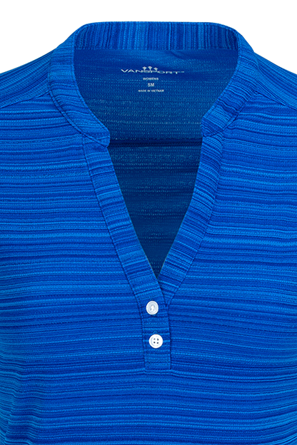 Women's Vansport Strata Textured Henley 73