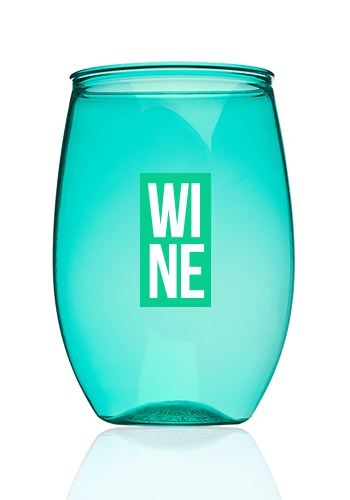16 oz. Plastic Stemless Wine Glasses 12