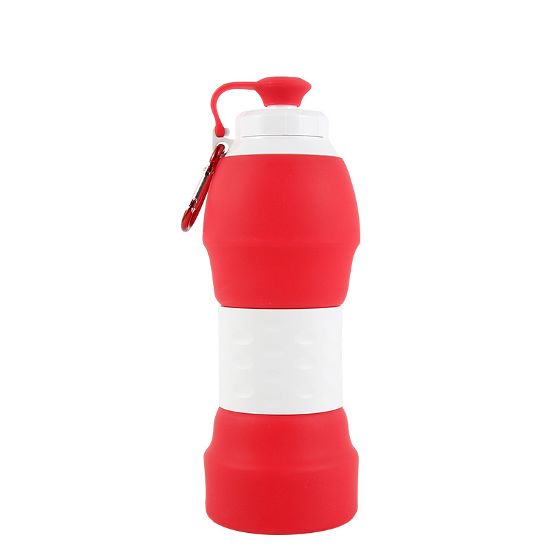 20oz Food Grade Silicone Folding Water Bottle 9