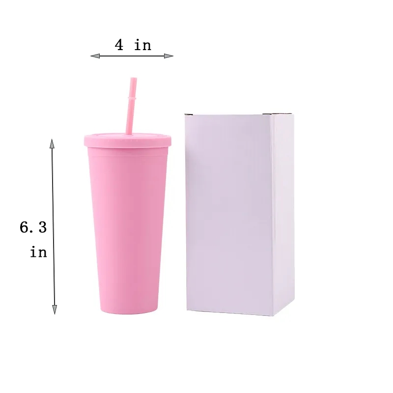 16oz Double Wall Tumblers W Straw Lid 8
