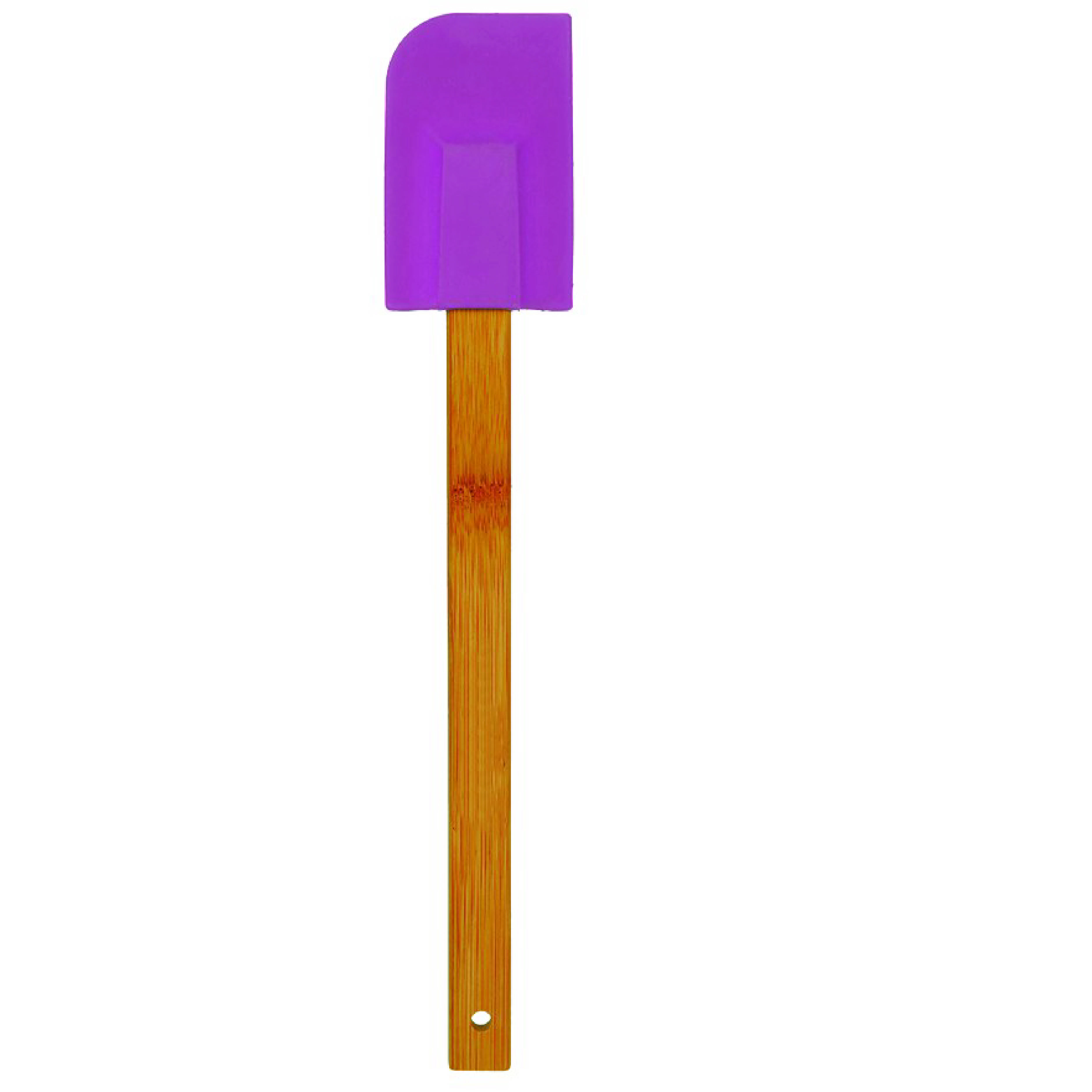 11" Purple Silicone Spatula w/ Bamboo Handle 5
