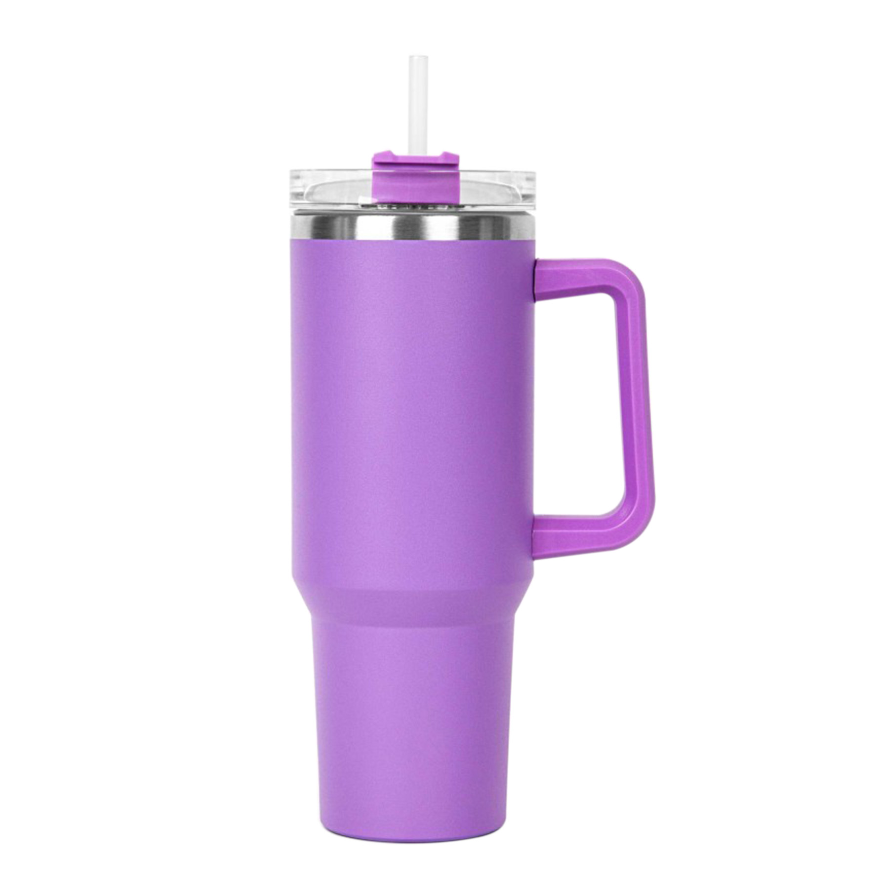 40 OZ. S/S Travel Handle Mug w/ Twist Closure Straw Lid 14