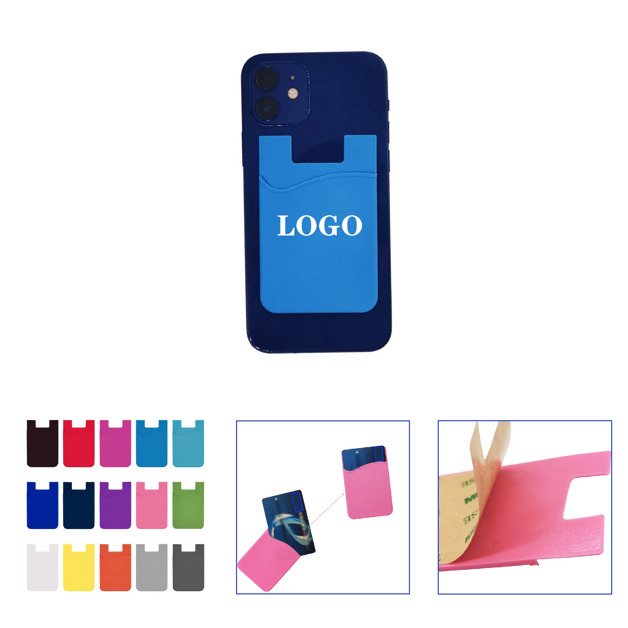 MOQ 10 pcs Adhesive Card Sleeve for Phones 2
