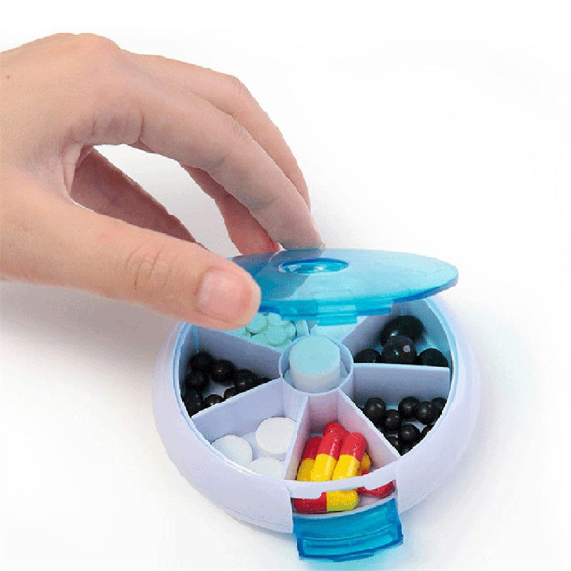 Round 7-Day Rotate Travel Medicine Pill Box 2