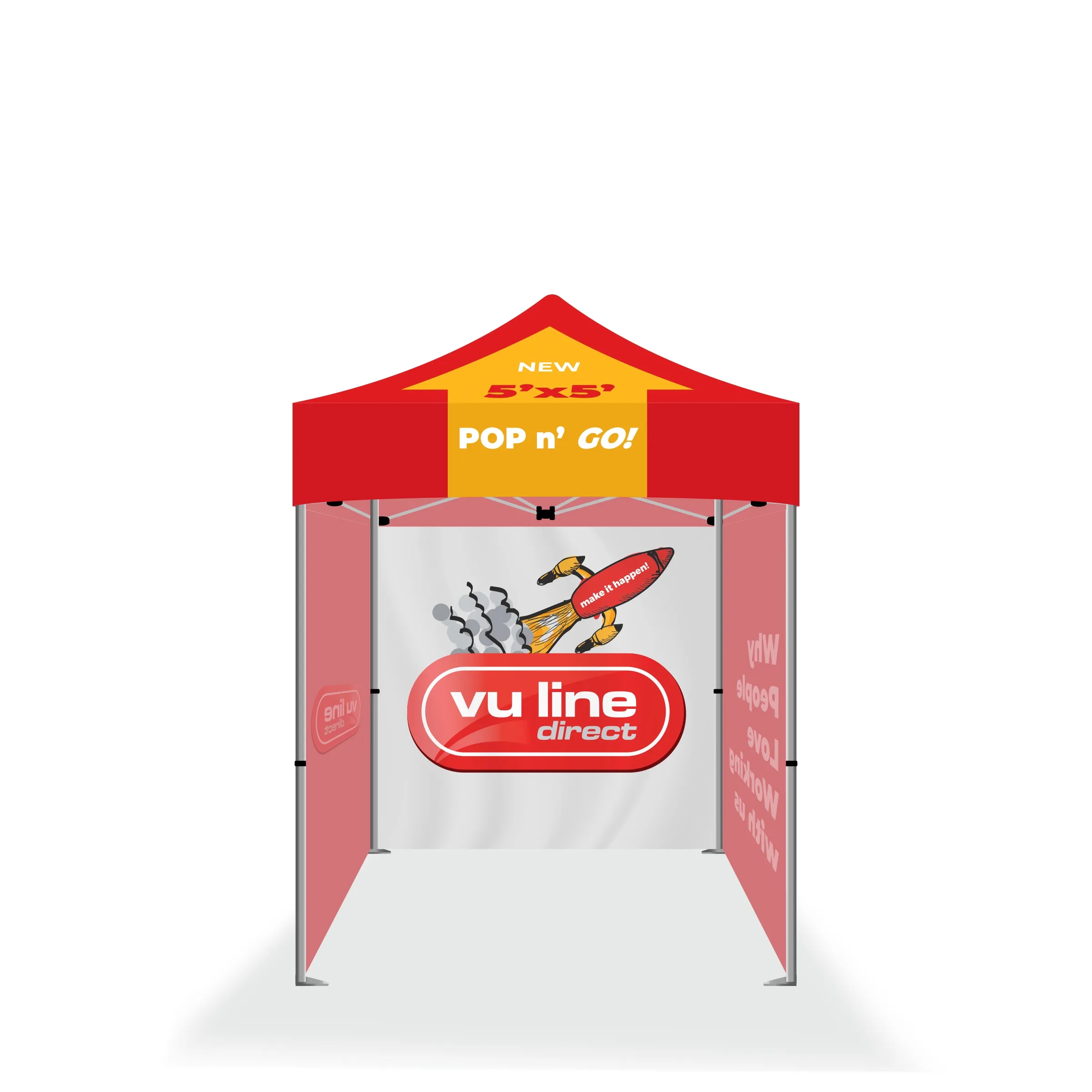 5X5 STANDARD POP-N-GO W/ 3 FULL TENT WALLS 2